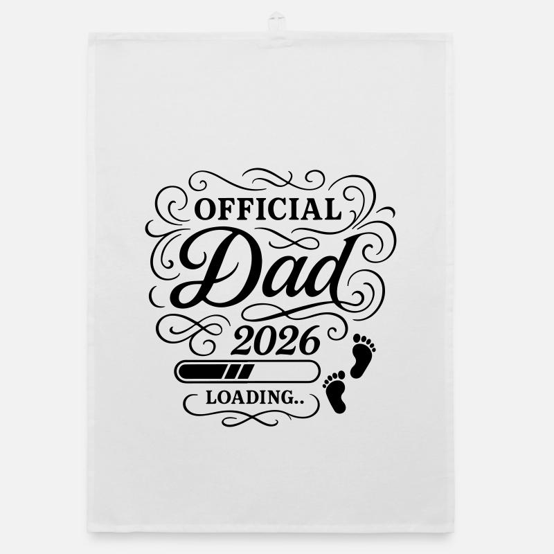 Dad 2026 Dad Loading Paternity Organic dish towel