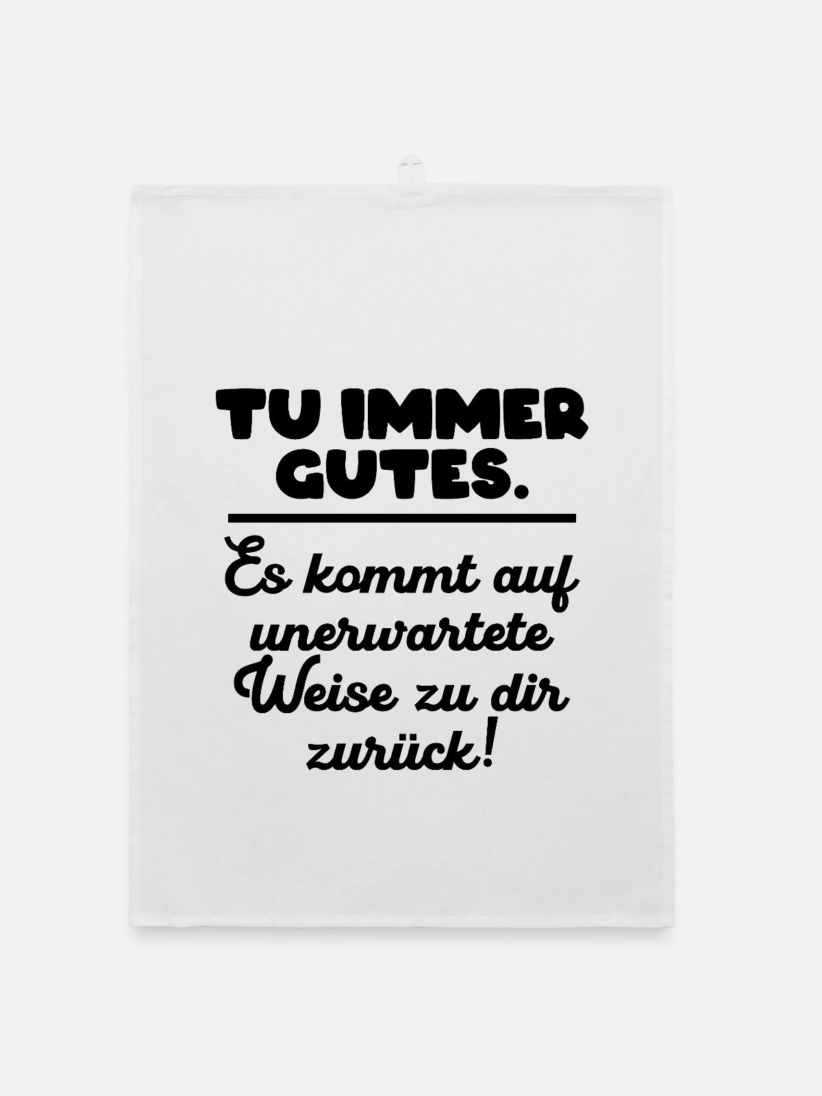 Tu immer gutes. - Organic Geschirrtuch - Weiß - Vorne