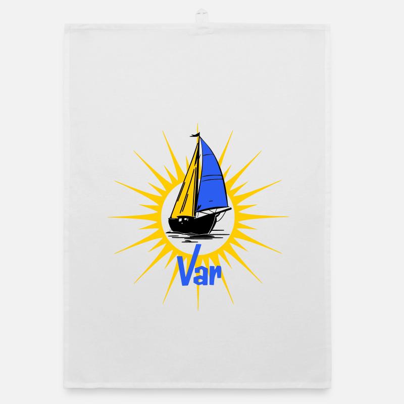 Sailboat Soleil Var Organic dish towel