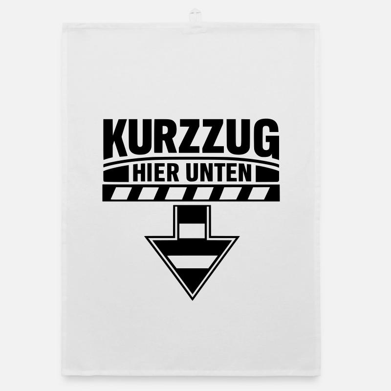 Short train U Bahn S Bahn funny Organic dish towel