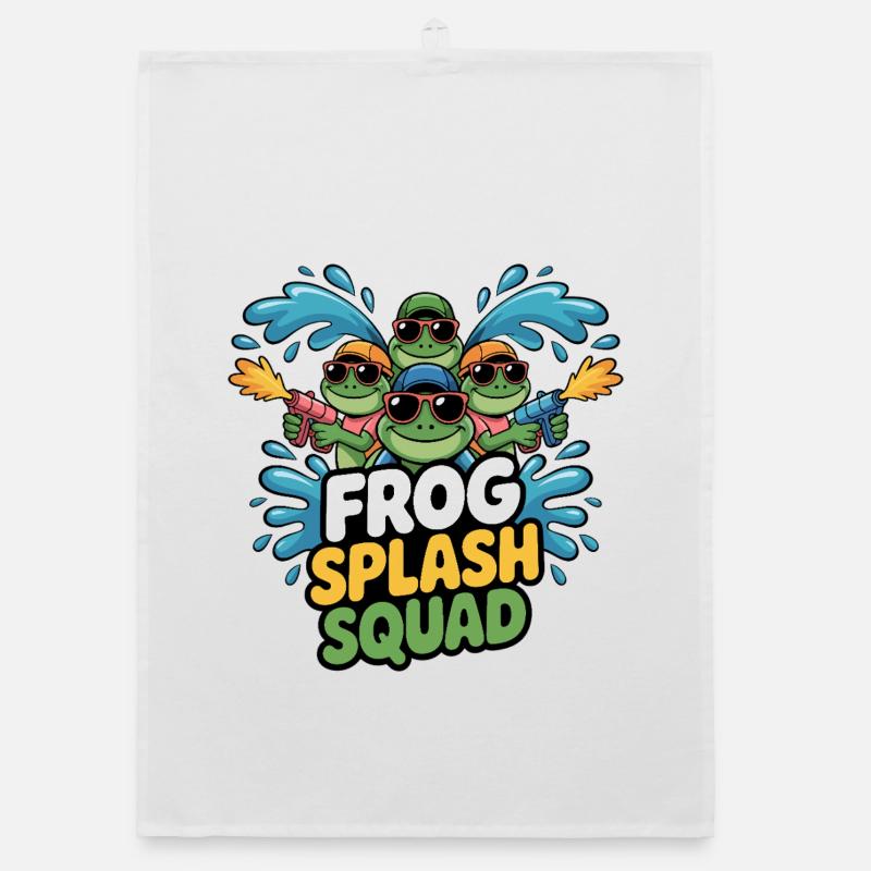 Frog Splash Squad Frog Crew Organic dish towel
