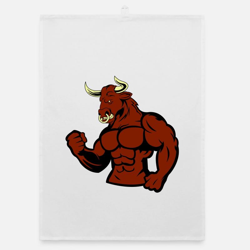 Muscular Bull Taurus Organic dish towel