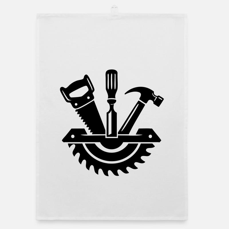 Outil de menuisier – Logo du charpentier Torchon bio