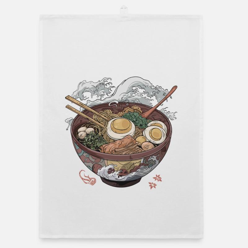 Great ramen bowl Organic dish towel