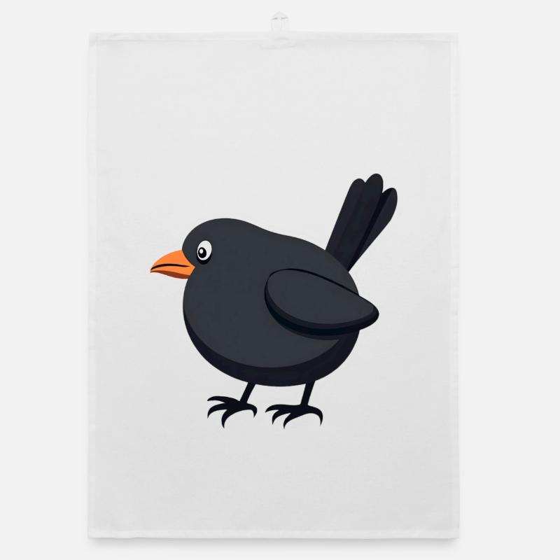 Amsel Vogel Organic Geschirrtuch