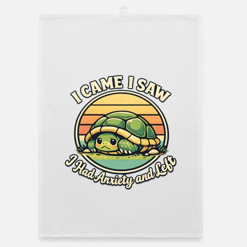 I came saw left scared turtle Organic dish towel
