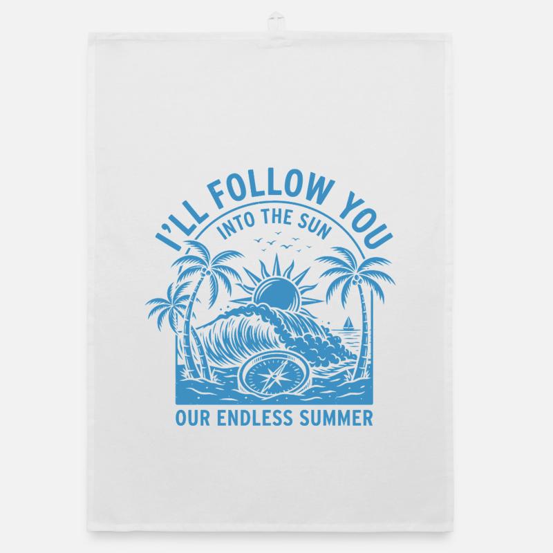 Endless Summer Sunscape Organic dish towel