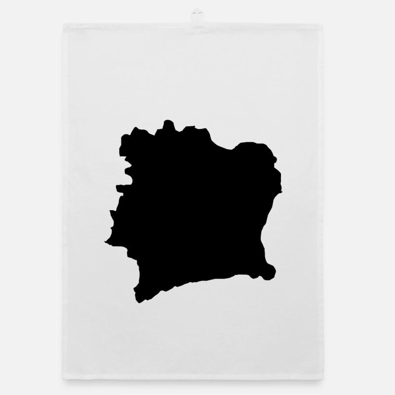 Ivory coast map Organic dish towel