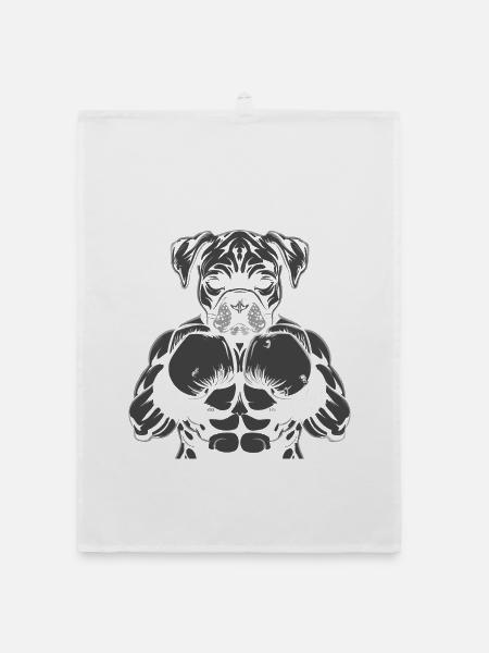 Boxer - Organic Geschirrtuch - Weiß - Vorne