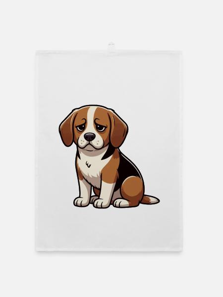 Beagle Beaglebesitzer Beaglehalter beaglehund - Organic Geschirrtuch - Weiß - Vorne
