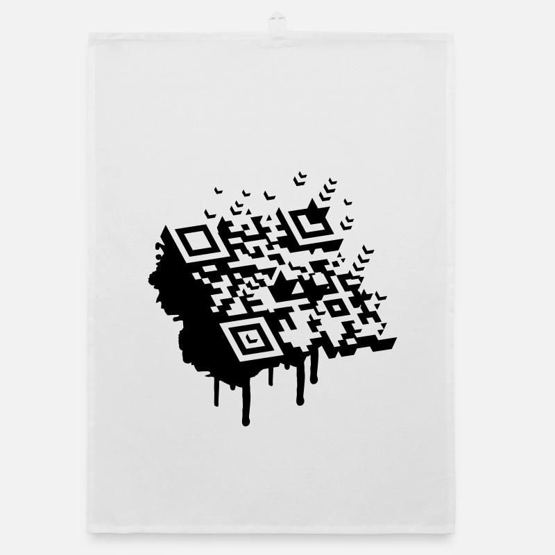 A 3D bar code as a graffiti Organic dish towel