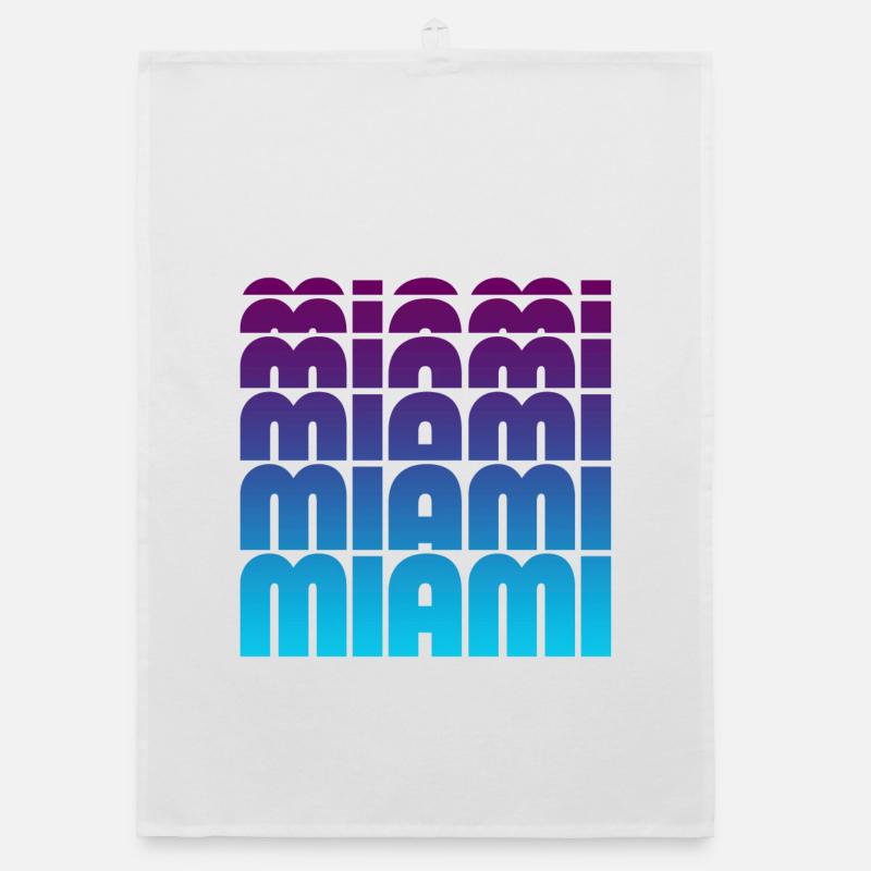 Miami Grid Gradient Organic dish towel