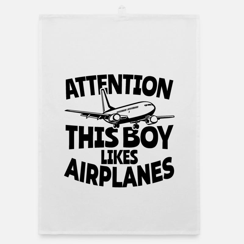 Flugzeug Junge Organic Geschirrtuch
