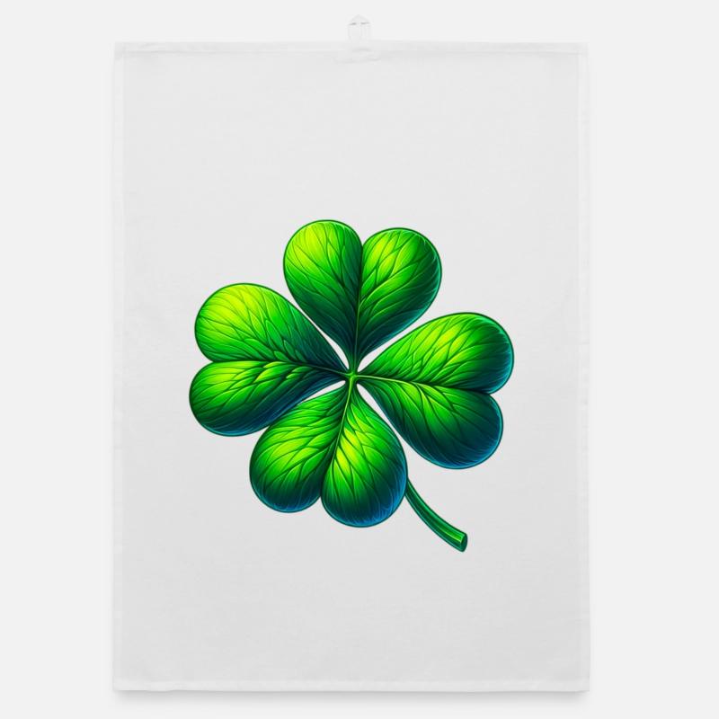 Four-leaf clover Organic dish towel