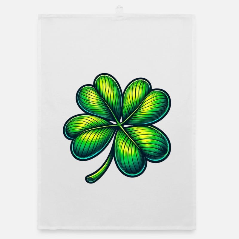 Four-leaf clover Organic dish towel