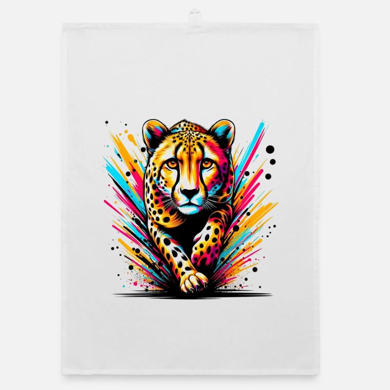 Gepard - Organic Geschirrtuch - Weiß