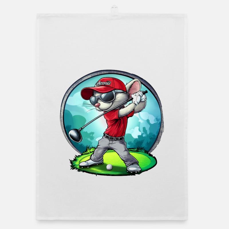 Souris golfeuse / Souris golfeuse Torchon bio