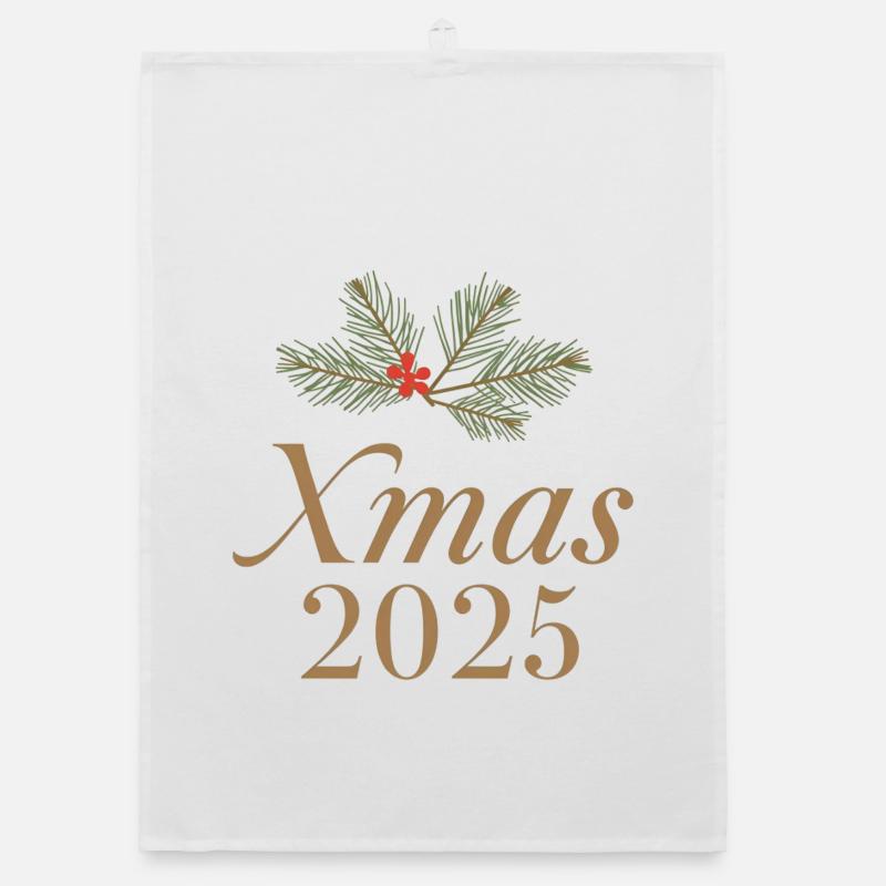 Noël d’or 2025 – Conception de gui Torchon bio