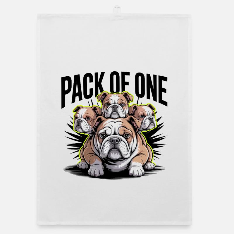 Packung mit einer Bulldogge Organic Geschirrtuch