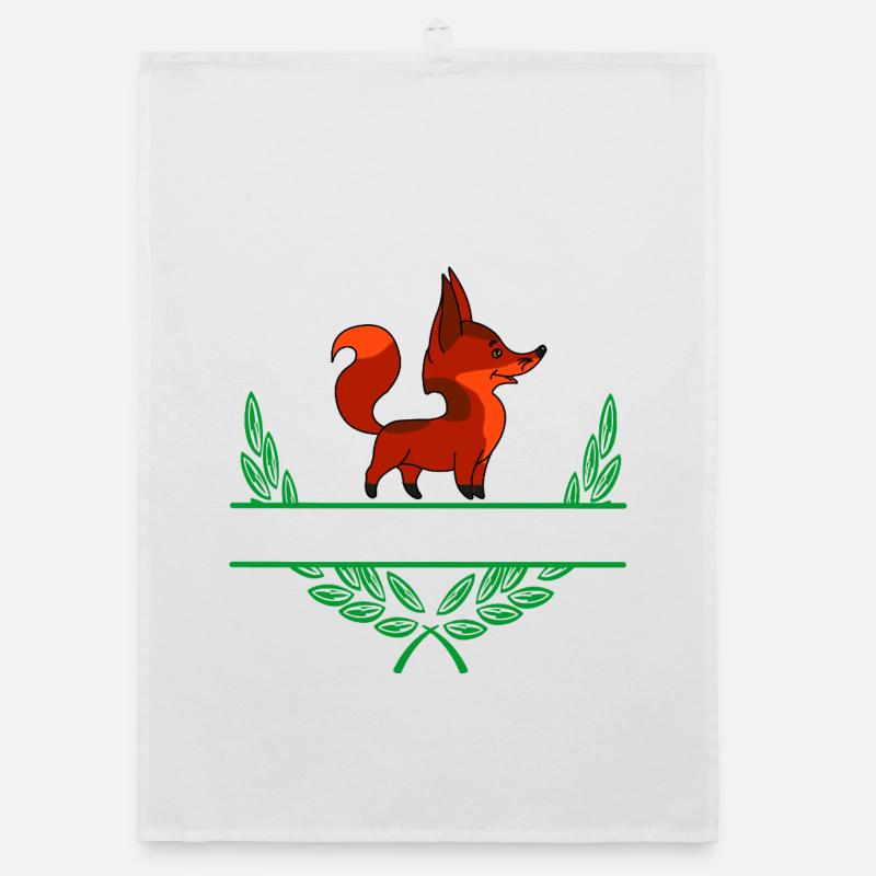 Fox with Namespace Organic dish towel