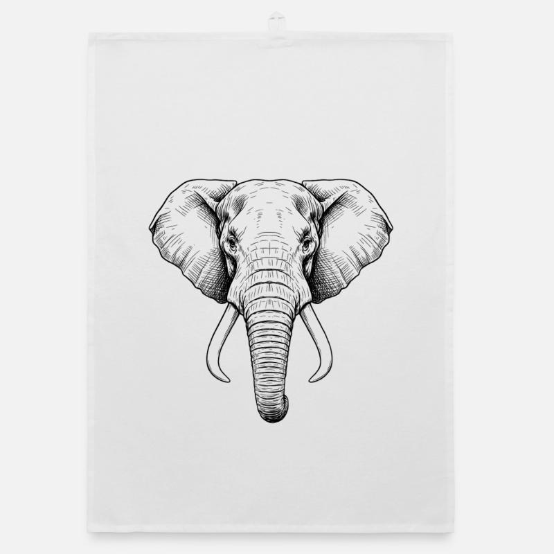 Elefant Organic Geschirrtuch