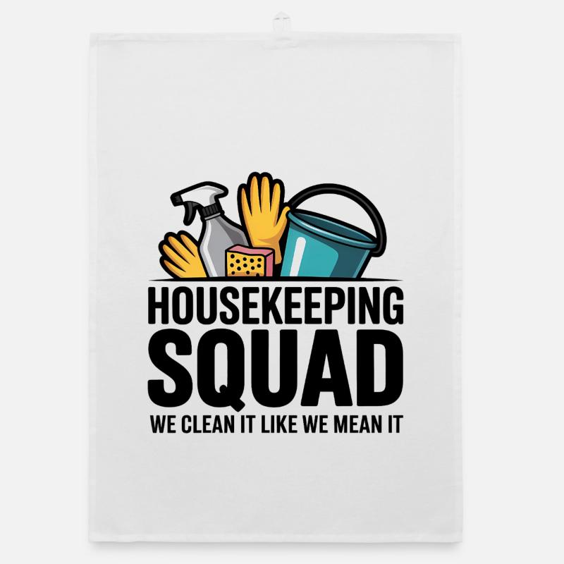 Funny Cleaning Design Organic dish towel