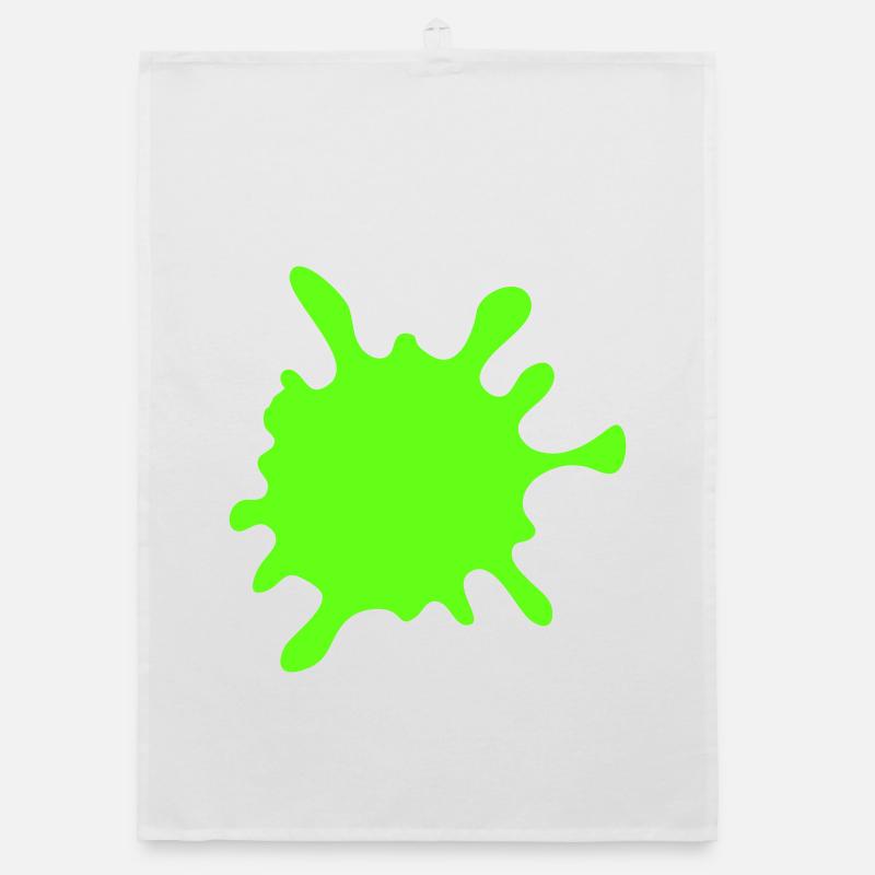 Neon Splash Splatter Organic dish towel