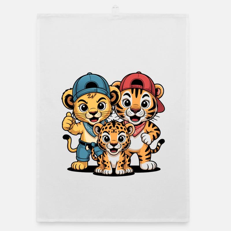 Cuddly Trio Caps Organic dish towel