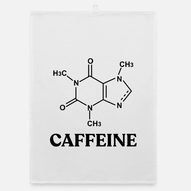 Chimie drôle Café Caféine Molécule Scientis Torchon bio