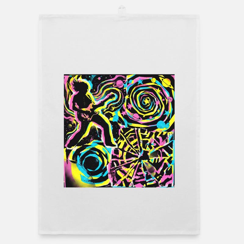Psychedelic Rock Organic dish towel