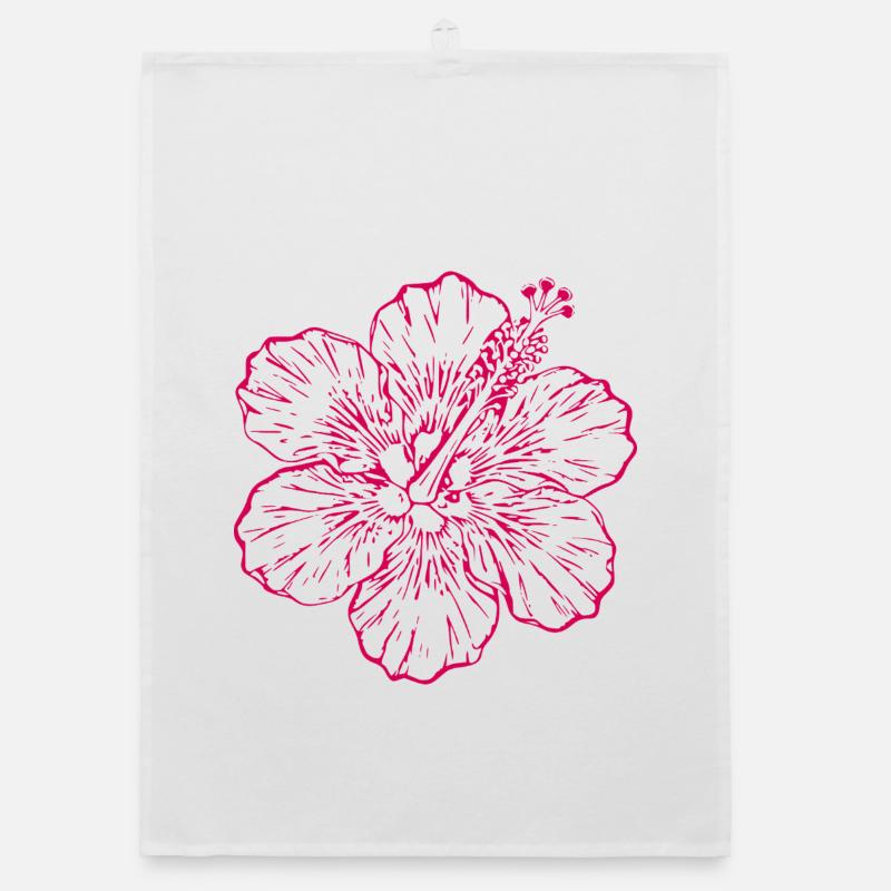 Cadeau de Noël de fleurs d’hibiscus hawaïen, fleurs d’hibiscus Torchon bio