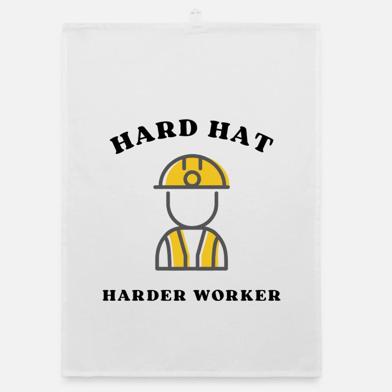 Construction Site Hero Silhouette Organic dish towel