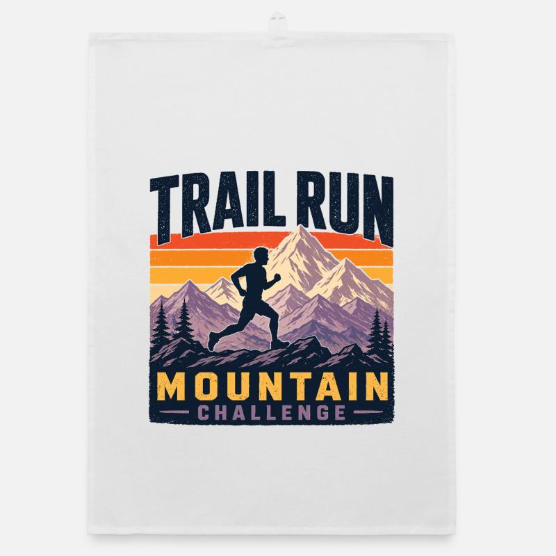 Trail Run - Mountain Challenge Organic dish towel