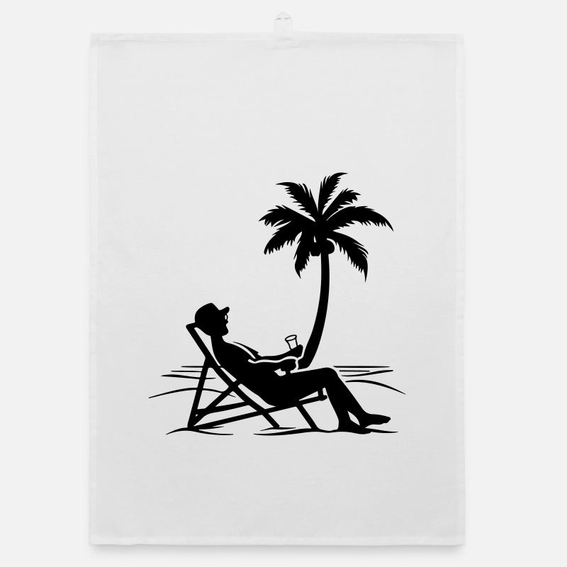 Summer Relaxing Holidays Organic dish towel