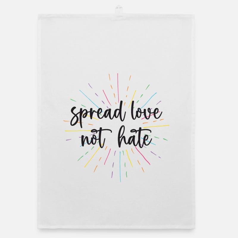 Pride Month - Spread Love Not Hate Organic dish towel