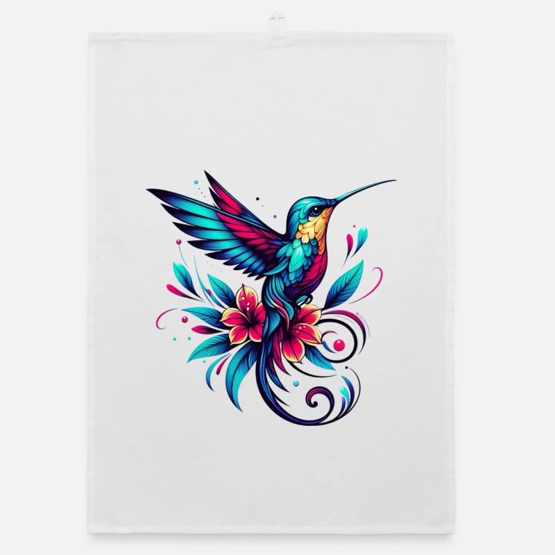 Kolibri - Organic Geschirrtuch - Weiß