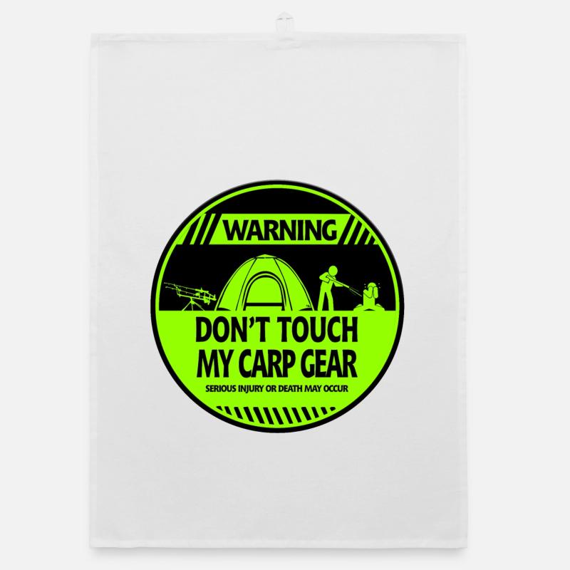 Carp warning Organic dish towel