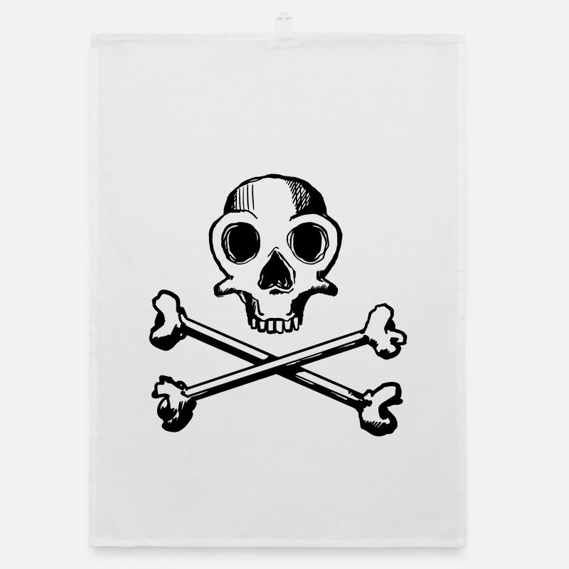 Skull and Bones 1c Organic Geschirrtuch