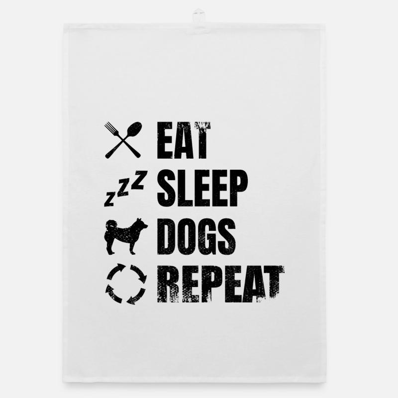 Mangez dormir chiens répéter Torchon bio