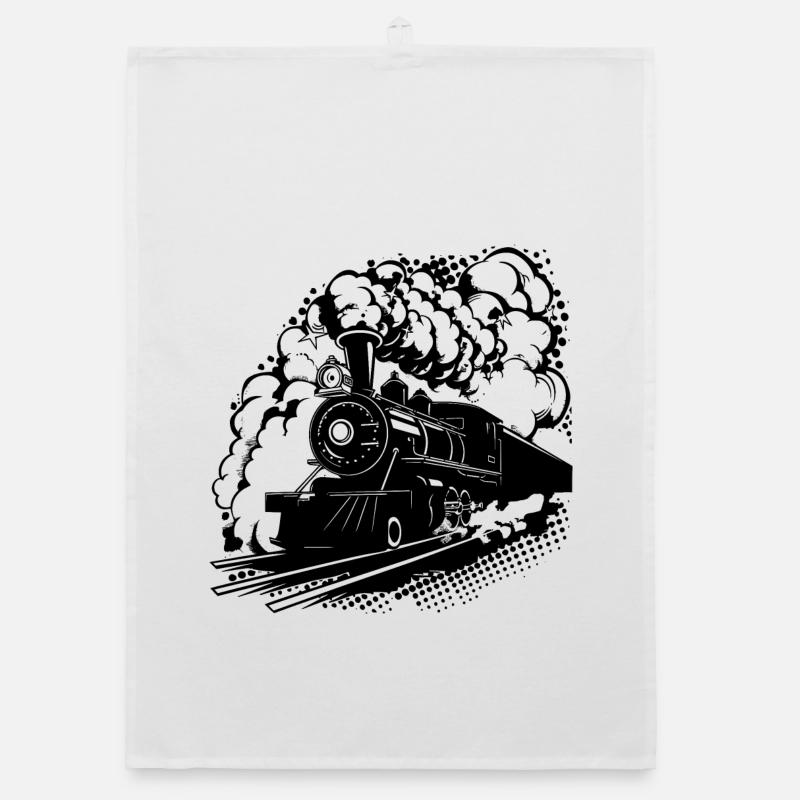 Railway Graphic Organic dish towel