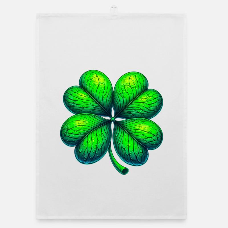 Four-leaf clover Organic dish towel