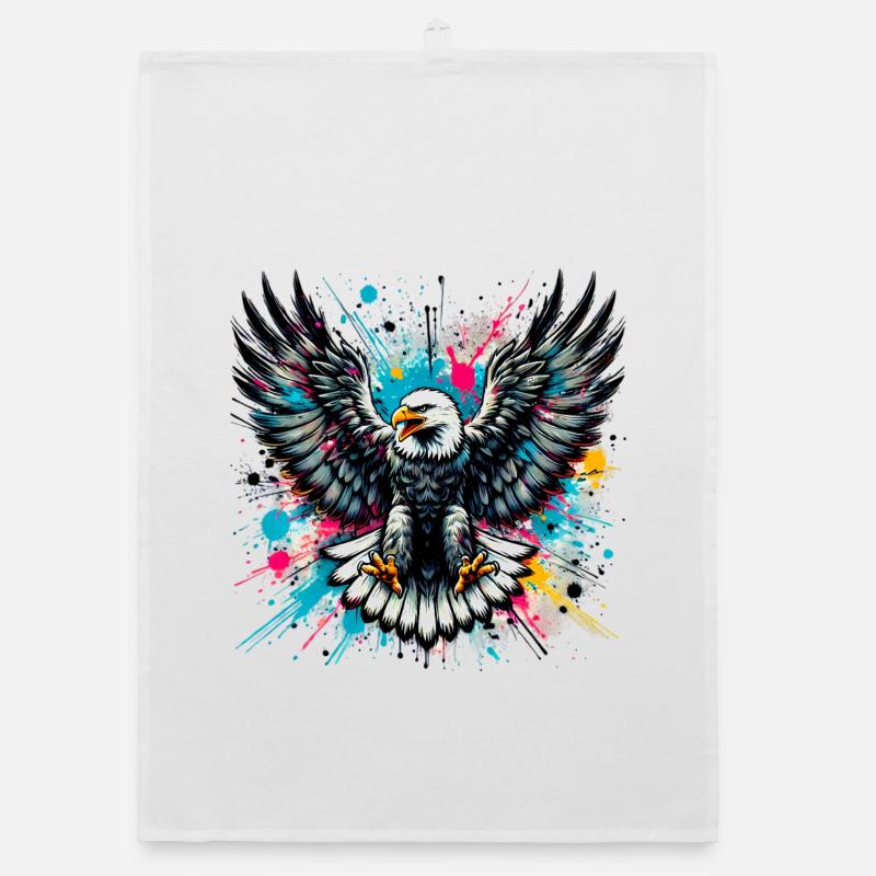 Adler - Organic Geschirrtuch - Weiß