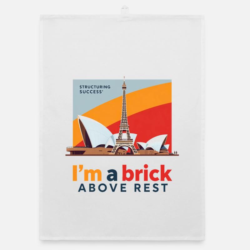 I m a brick above rest - Torchon bio - blanc
