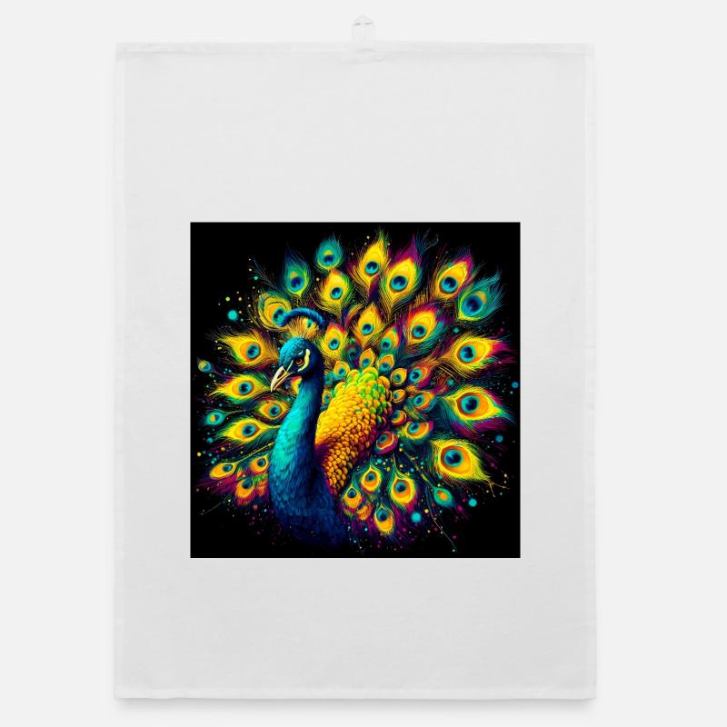 peacock Organic dish towel