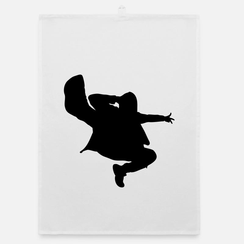 B-Boy Silhouette – Breakdance Jump Kick Torchon bio