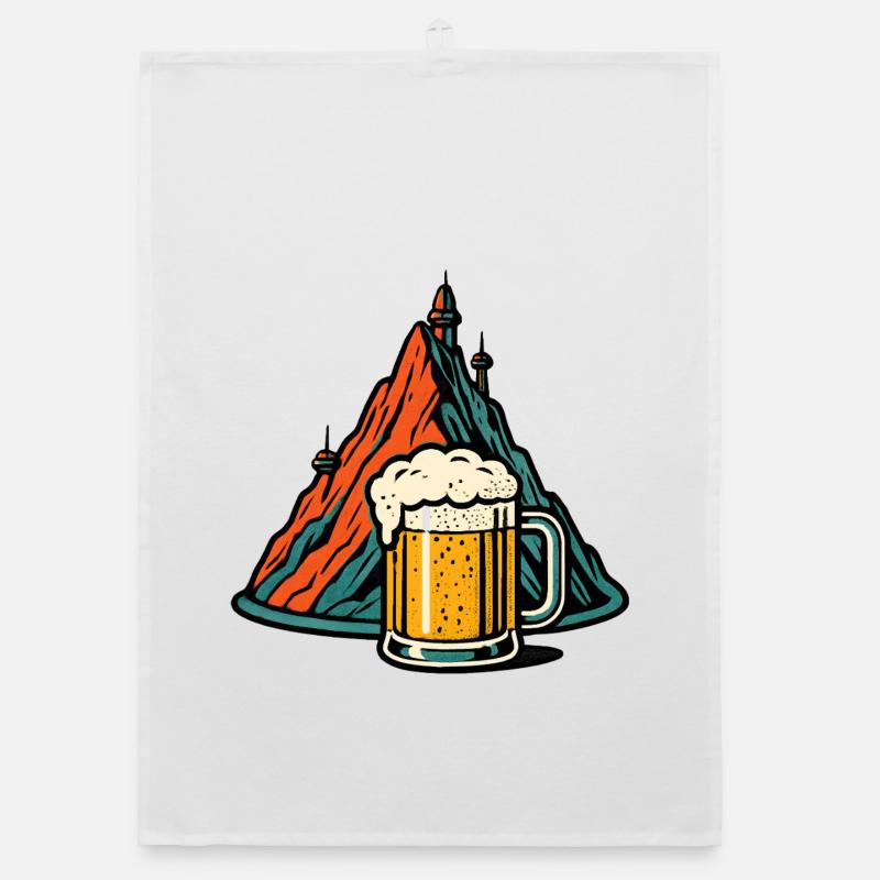 Bierberg Alpine scenery Organic dish towel