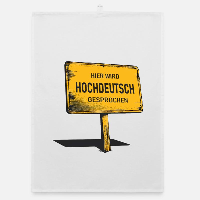 Hier wird Hochdeutsch gesprochen  Organic Geschirrtuch