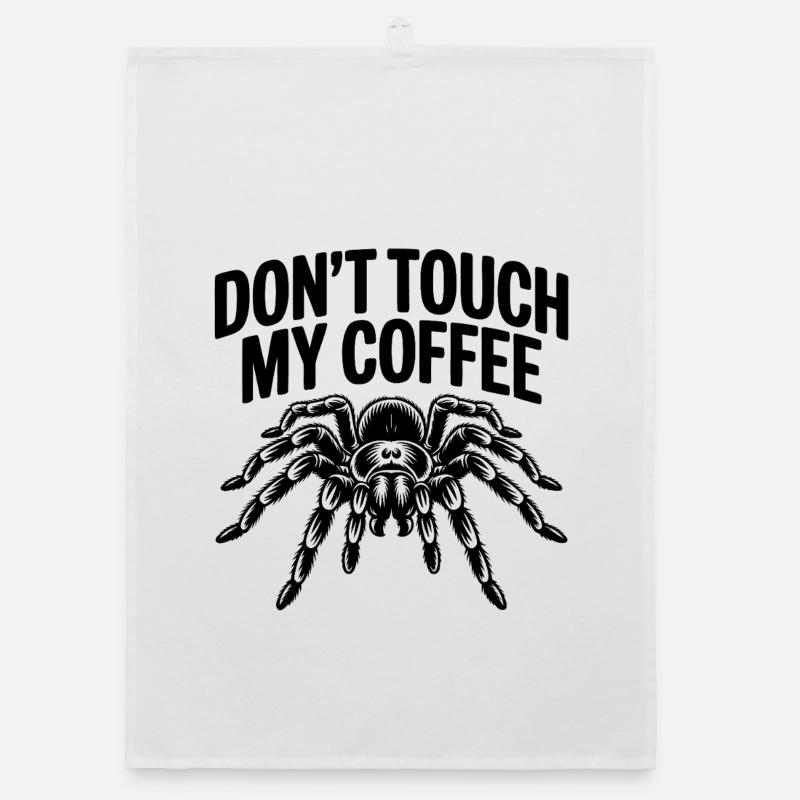 „Don’t Touch My Coffee“ Retro Statement Design Organic Geschirrtuch