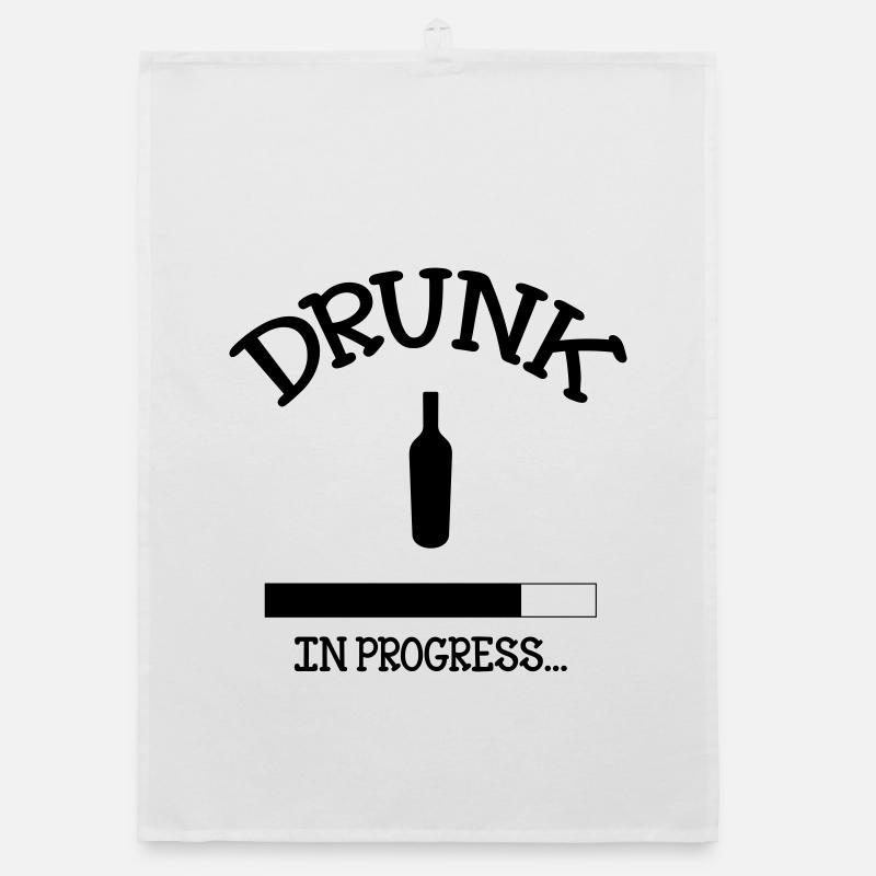 Drunk in Progress - alcohol Organic dish towel