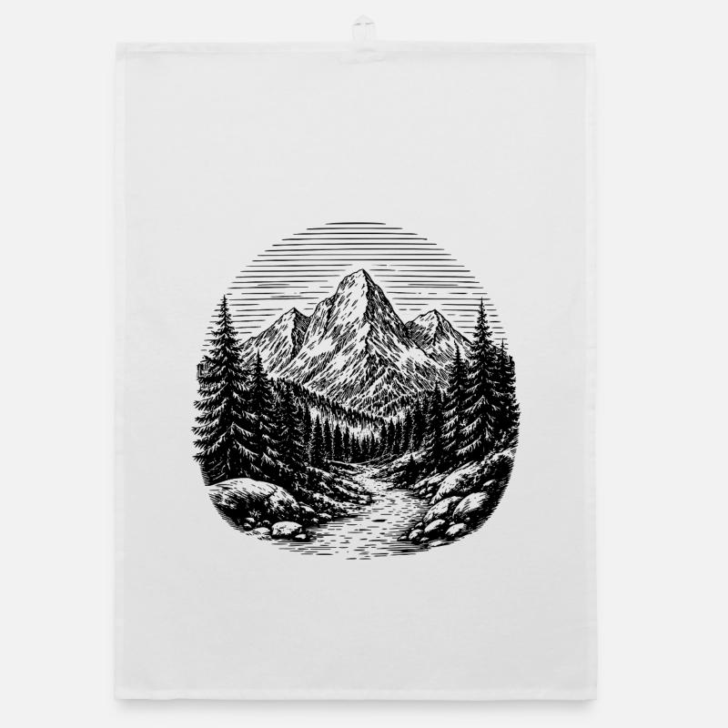 Pfad durch den Wald Organic Geschirrtuch